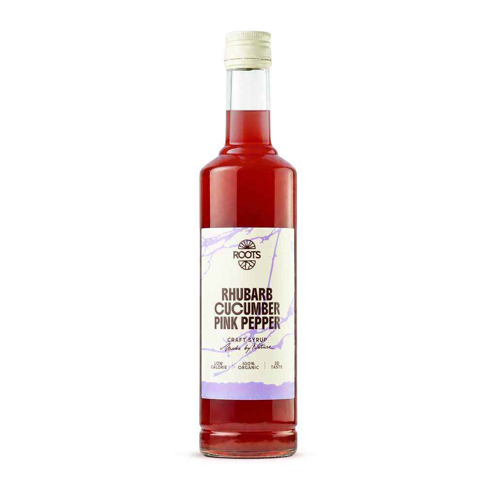 Roots Craft Syrup: Rhubarb - Cucumber - Pink Pepper