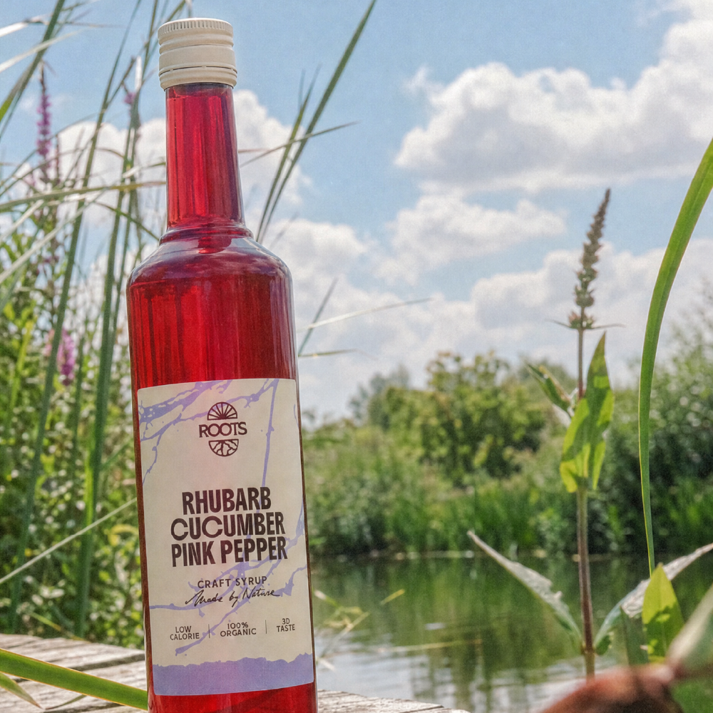 Roots Craft Syrup: Rhubarb - Cucumber - Pink Pepper